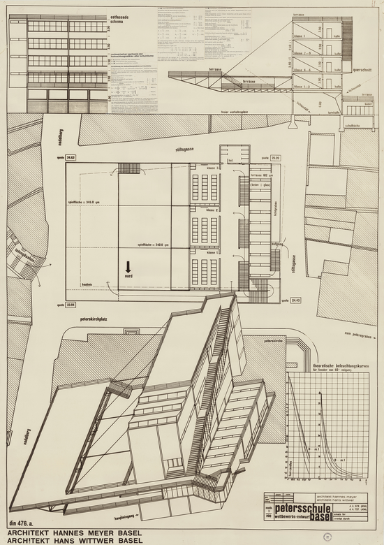Überarbeiterter Entwurf, 1927. Plankopie: ETH Zürich - Institut gta 