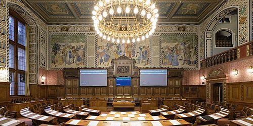 Basler Grossratssaal leer