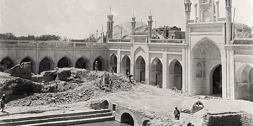  Neubau einer Moschee in Kandahar, 1908. (Bild: Phototheca Afghanica, K 12-1)