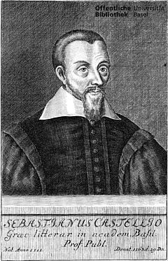 Sebastian Castellio (1515-1563), Kupferstich [15--?] (UB Basel, Portr FR Castellio S 1515, 1).