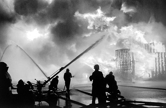 Brand in Schweizerhalle. Foto: © Keystone.