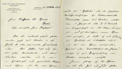 Handschriftliches Dokument aus dem Wirtschaftsarchiv