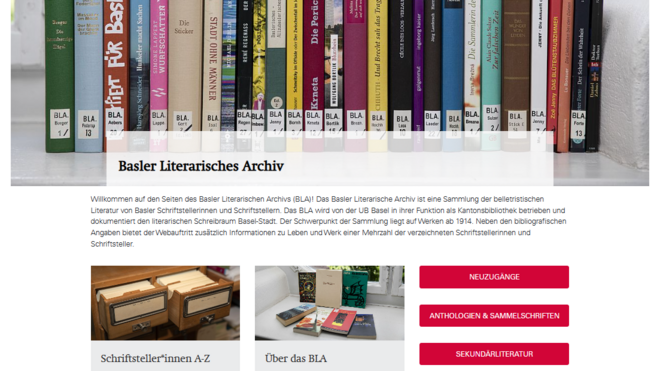 Screenshot BLA Landingpage