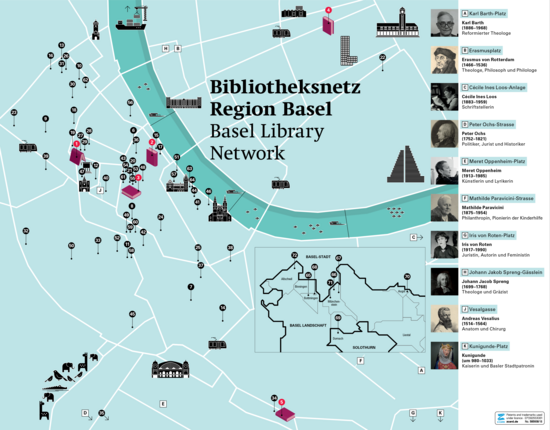 Pocket Map Bibliotheksnetz