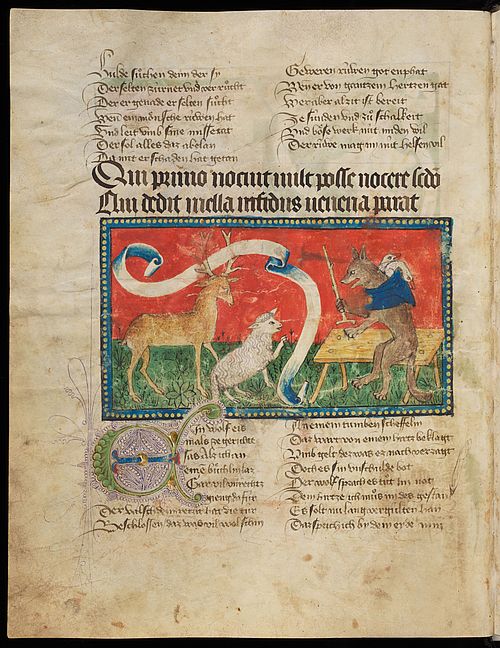 Ulrich Boner, «Der Edelstein», Bodenseegebiet, um 1410–1420. 