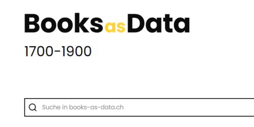 Screenshot Plattform «Books as Data» 