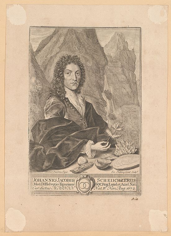 Johann Melchior Füssli, Porträt von Johann Jakob Scheuchzer (1707).