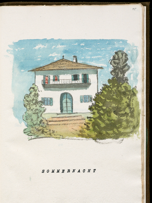 Aquarell zum Gedicht «Sommernacht»